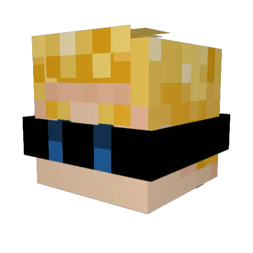 The_SuperHero Minecraft avatar head, 3D render