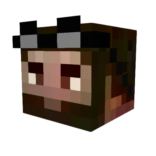 The_Tarantino Minecraft avatar head, 3D render
