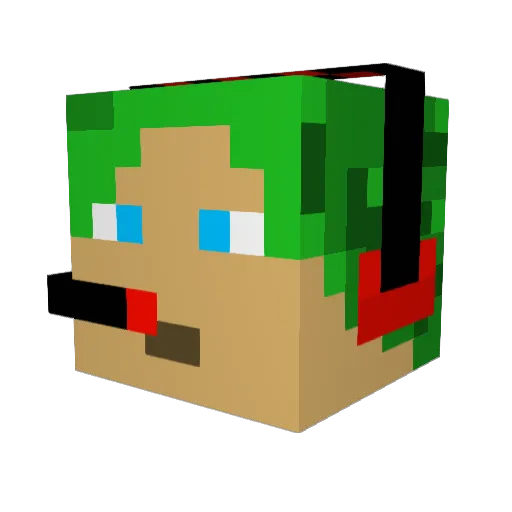 The_Third_Gamer Minecraft avatar head, 3D render