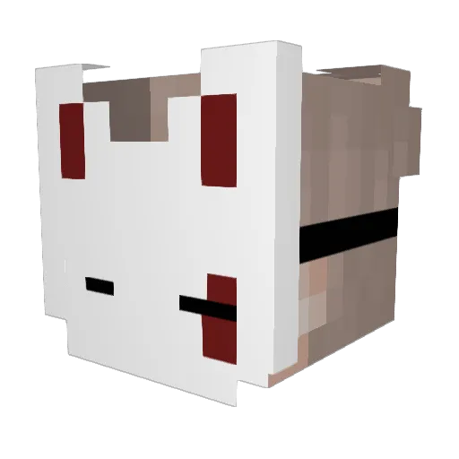 The_Tilki Minecraft avatar head, 3D render