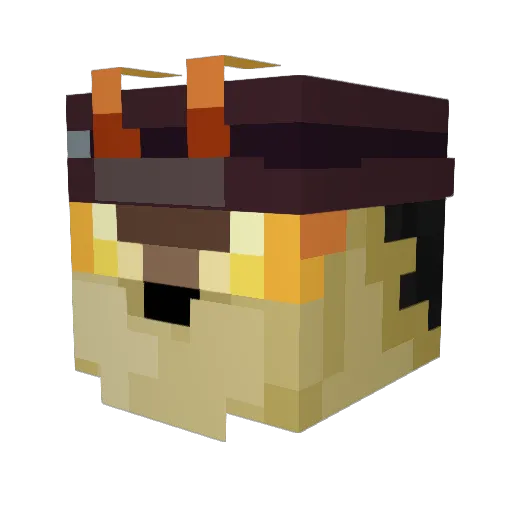 The_Turbocreamer Minecraft avatar head, 3D render