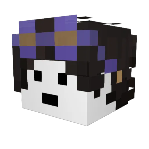 The_Undefined_1 Minecraft avatar head, 3D render
