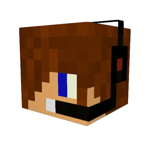 The_Under Minecraft avatar head, 3D render