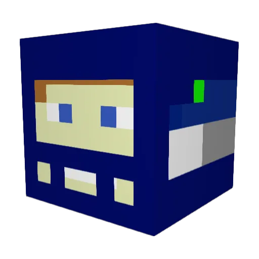 The_Victim_1 Minecraft avatar head, 3D render