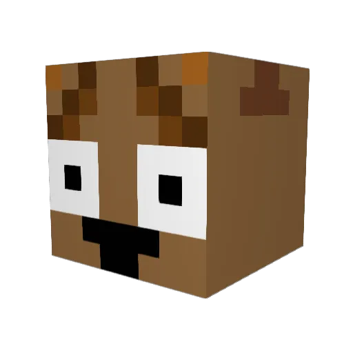 The_Wombat_ Minecraft avatar head, 3D render