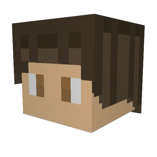 The_Wozzie Minecraft avatar head, 3D render
