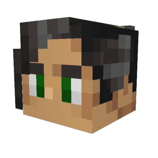 The_Z3R0_ Minecraft avatar head, 3D render