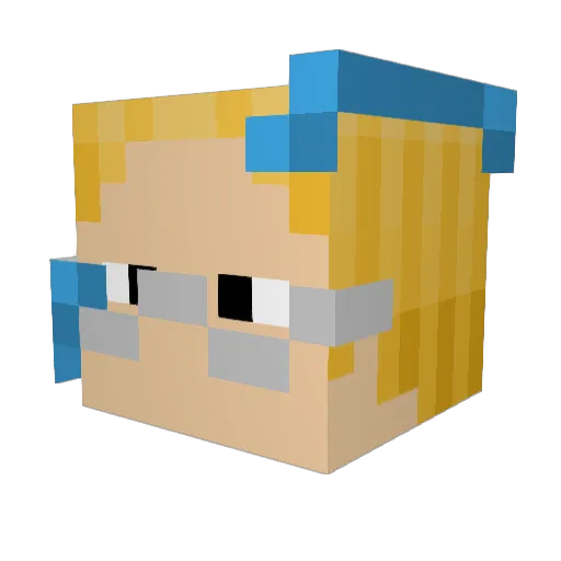 The__Weatherman Minecraft avatar head, 3D render