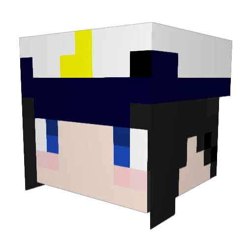 The_bone_of_UMA Minecraft avatar head, 3D render