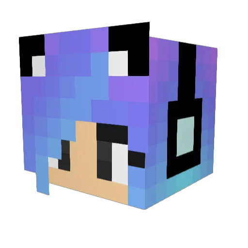 The_kitty_navy Minecraft avatar head, 3D render