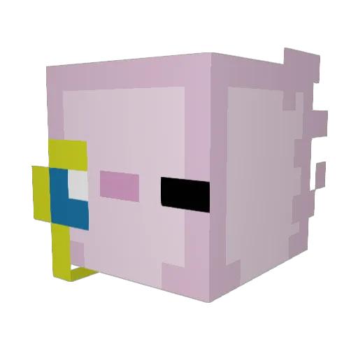 The_logical_Axy Minecraft avatar head, 3D render