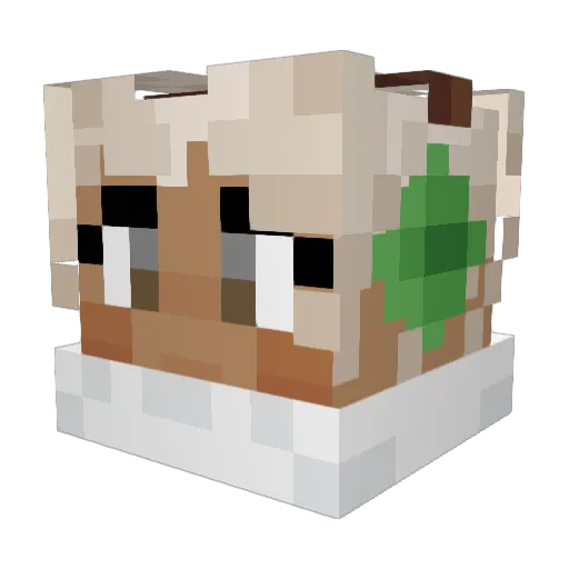 The_lord_APPLE Minecraft avatar head, 3D render