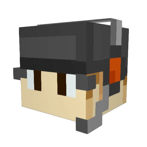 The_q123 Minecraft avatar head, 3D render