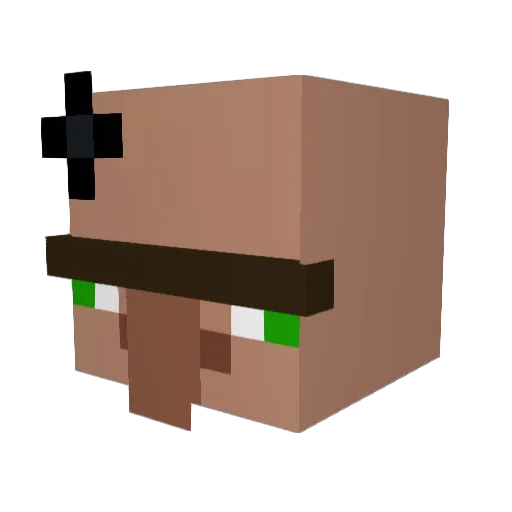The_try Minecraft avatar head, 3D render