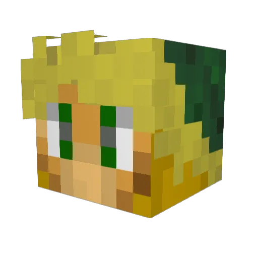 The_xCommunist Minecraft avatar head, 3D render