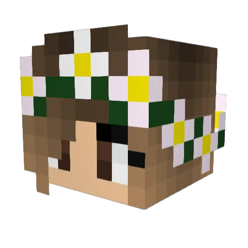 Thea0411 Minecraft avatar head, 3D render