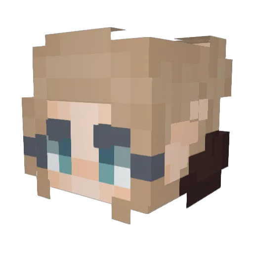 Thea132 Minecraft avatar head, 3D render