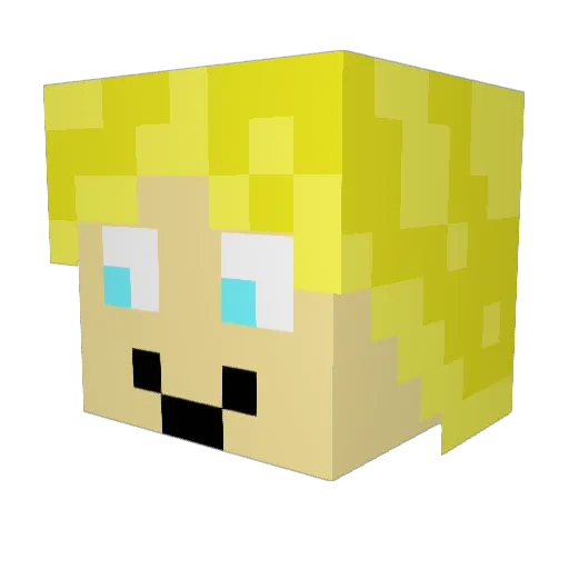 Thea423 Minecraft avatar head, 3D render