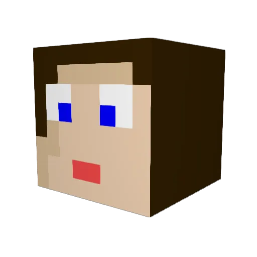 Thea767 Minecraft avatar head, 3D render