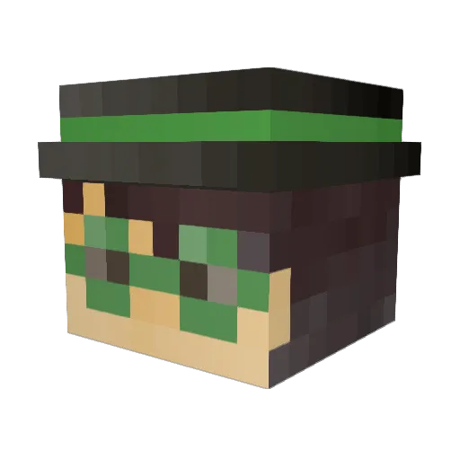 Theano Minecraft avatar head, 3D render