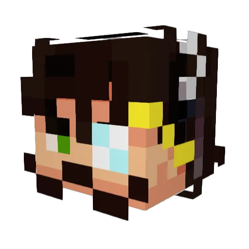 TheaterTrash Minecraft avatar head, 3D render