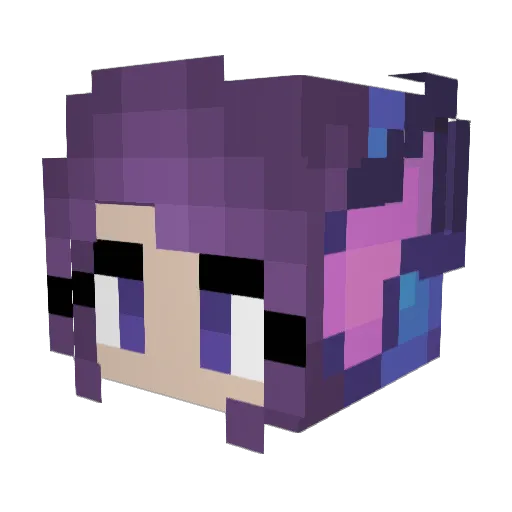 Theather Minecraft avatar head, 3D render