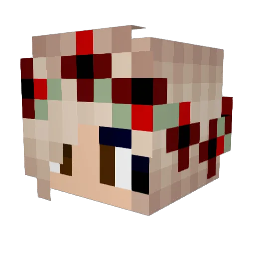 TheatreKidd Minecraft avatar head, 3D render