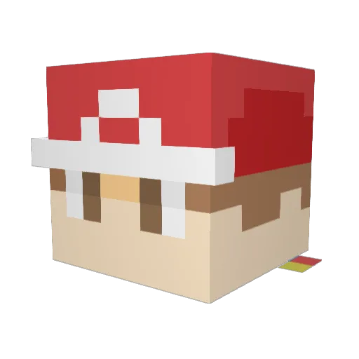 Theau97 Minecraft avatar head, 3D render