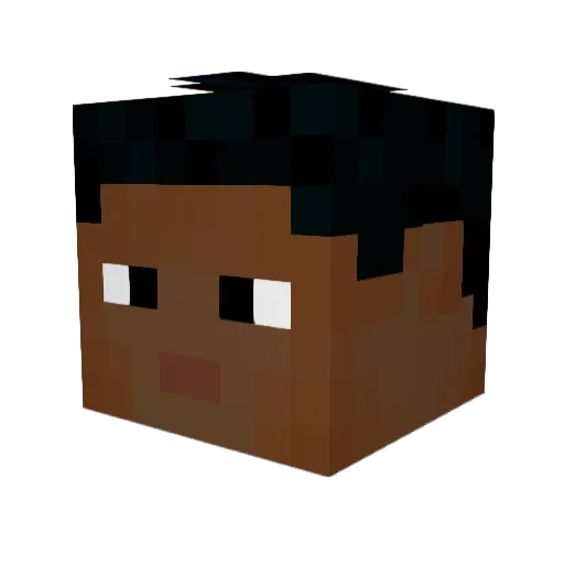 Thebaker808 Minecraft avatar head, 3D render