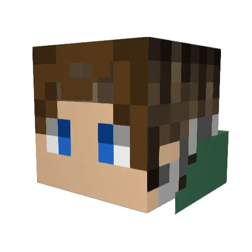 Thebattleaxe42 Minecraft avatar head, 3D render