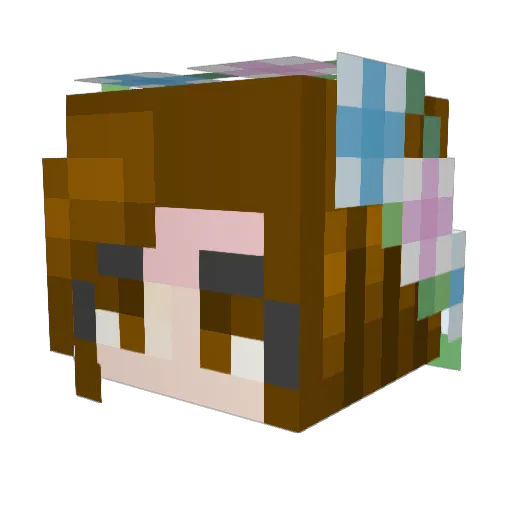 Thebelechi Minecraft avatar head, 3D render