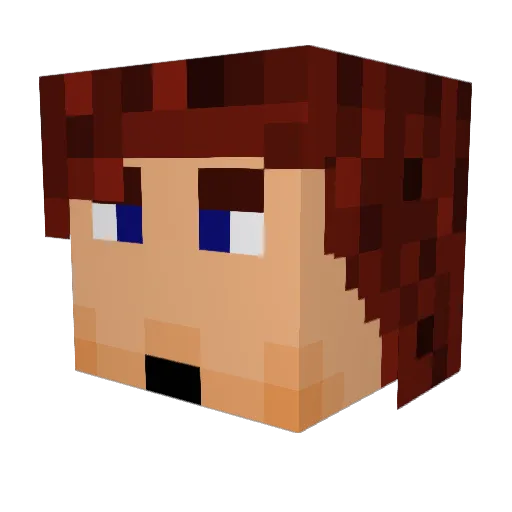 Thebengreene Minecraft avatar head, 3D render