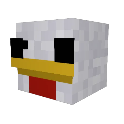 Thebestdeath Minecraft avatar head, 3D render