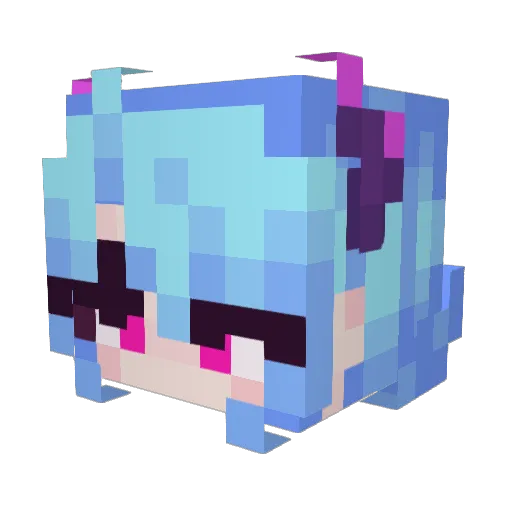 Thebigash Minecraft avatar head, 3D render