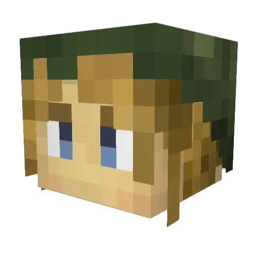 Thebigleelee Minecraft avatar head, 3D render