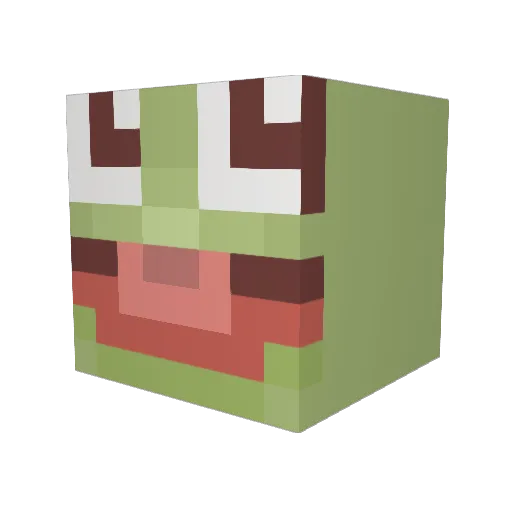 Thebigspoonz Minecraft avatar head, 3D render