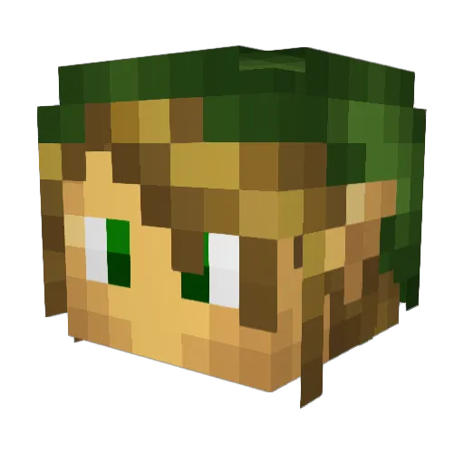 Thebisson Minecraft avatar head, 3D render