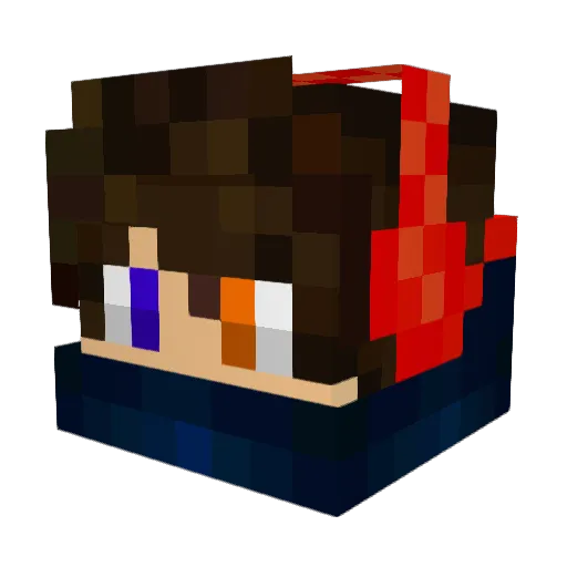 Theblacksprayer Minecraft avatar head, 3D render