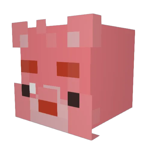 Theblod Minecraft avatar head, 3D render