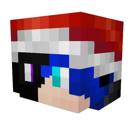 Thebluedutchnl Minecraft avatar head, 3D render