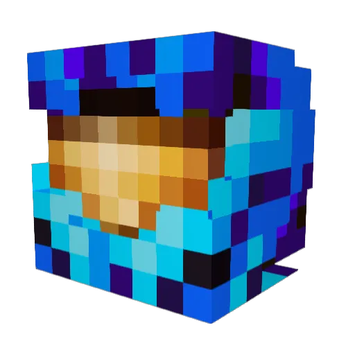 Thebluegamerman Minecraft avatar head, 3D render