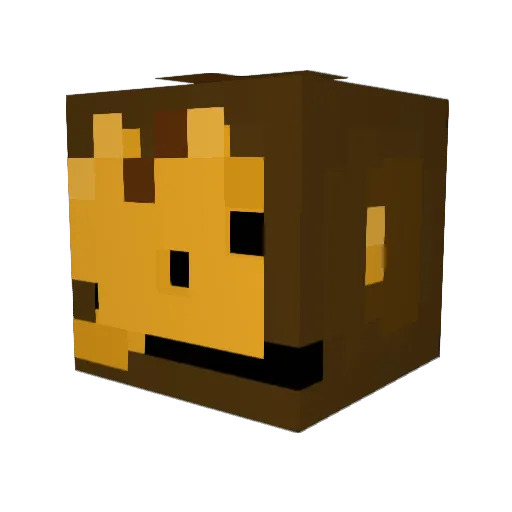 Theboofybear Minecraft avatar head, 3D render