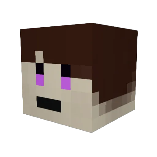 Thebrokenronin Minecraft avatar head, 3D render