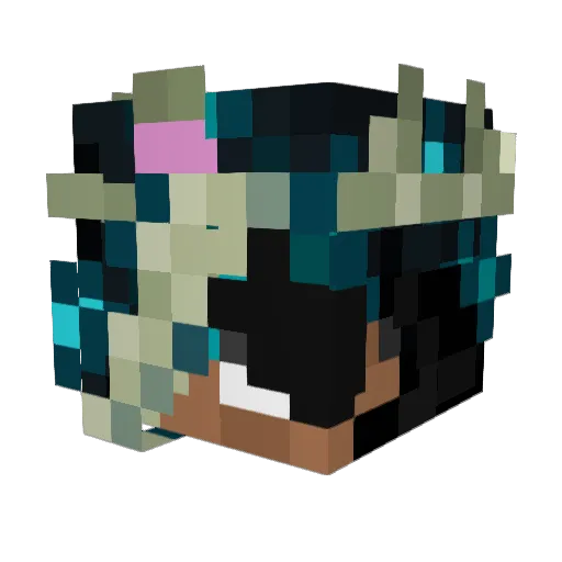 Thecamievil Minecraft avatar head, 3D render