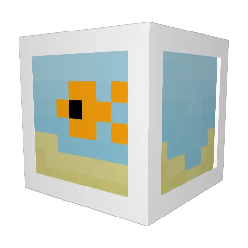 Thecarbonatedfih Minecraft avatar head, 3D render