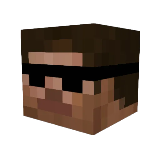 Thecardking21 Minecraft avatar head, 3D render