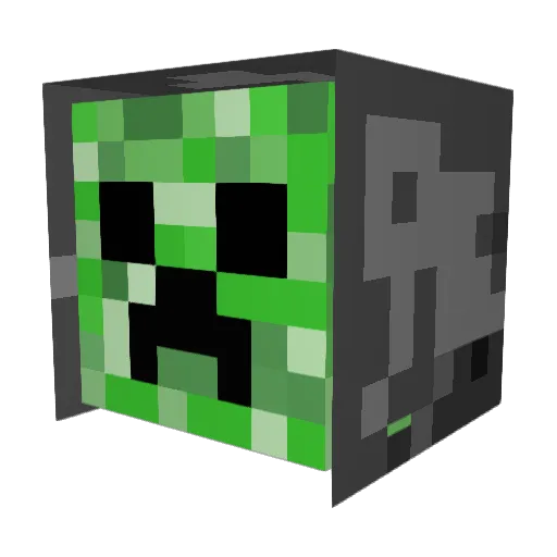 Thecarlos_18 Minecraft avatar head, 3D render
