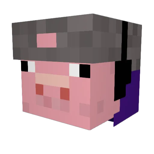Thecarri1 Minecraft avatar head, 3D render