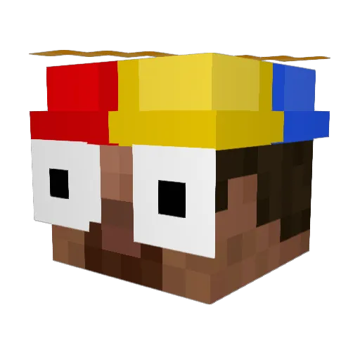 Thecero02 Minecraft avatar head, 3D render