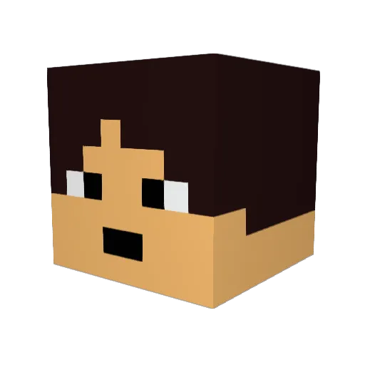 ThecgamerX Minecraft avatar head, 3D render